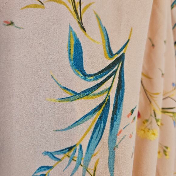 Worthington Size Extra Small XS Pink Floral Pattern Kawaii Cute Chic Top Blouse - Picture 6 of 10